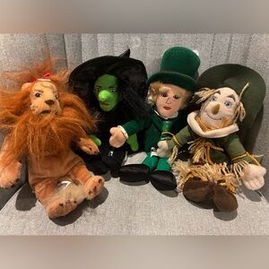 Wizard of Oz Plush Toy Set vintage 1998